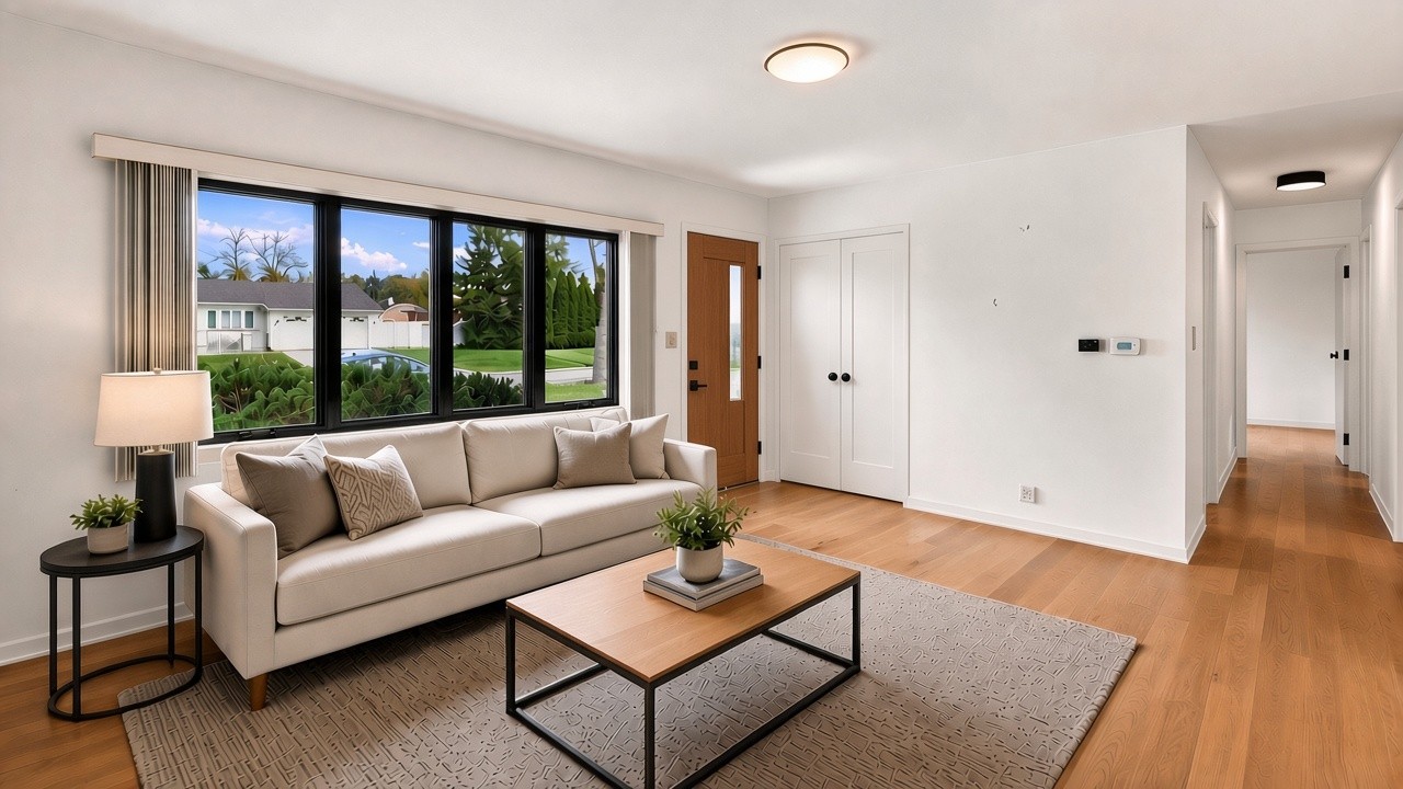 Living room after, AI concept rendering