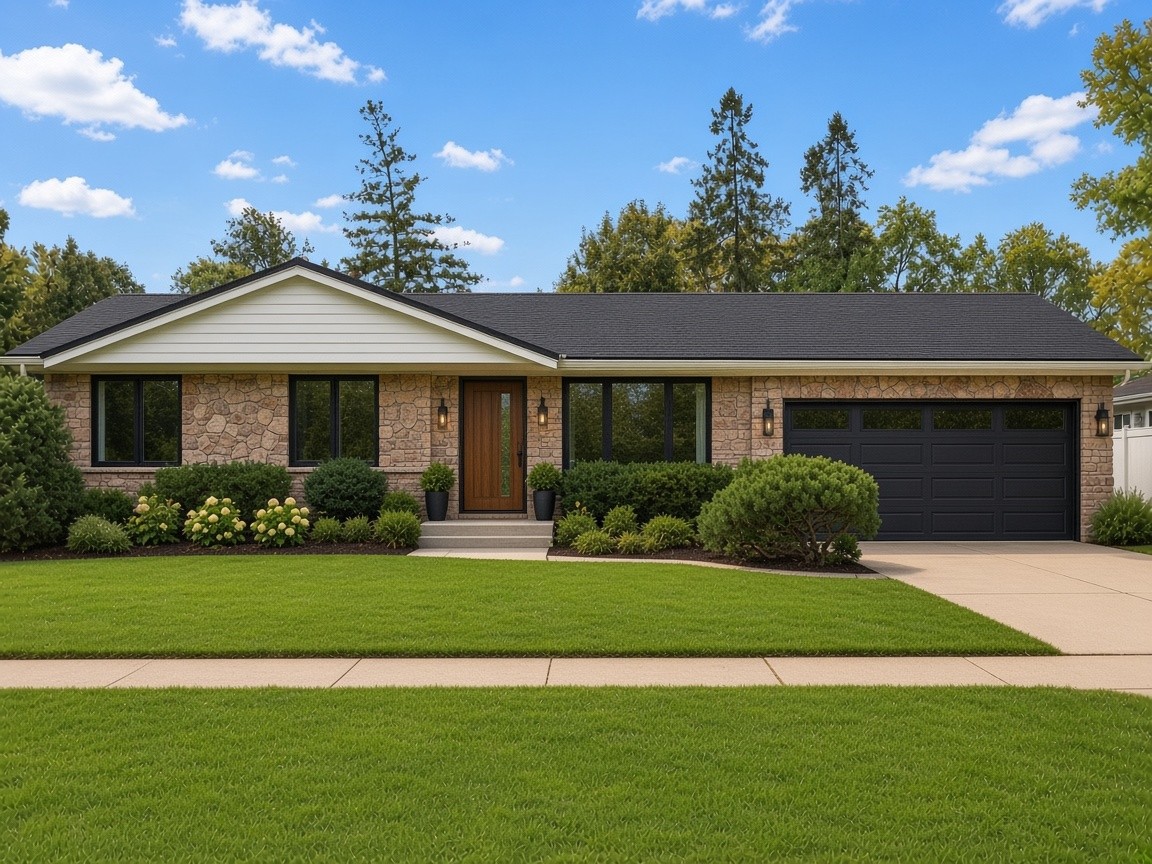 Exterior after: AI concept rendering, not actual property